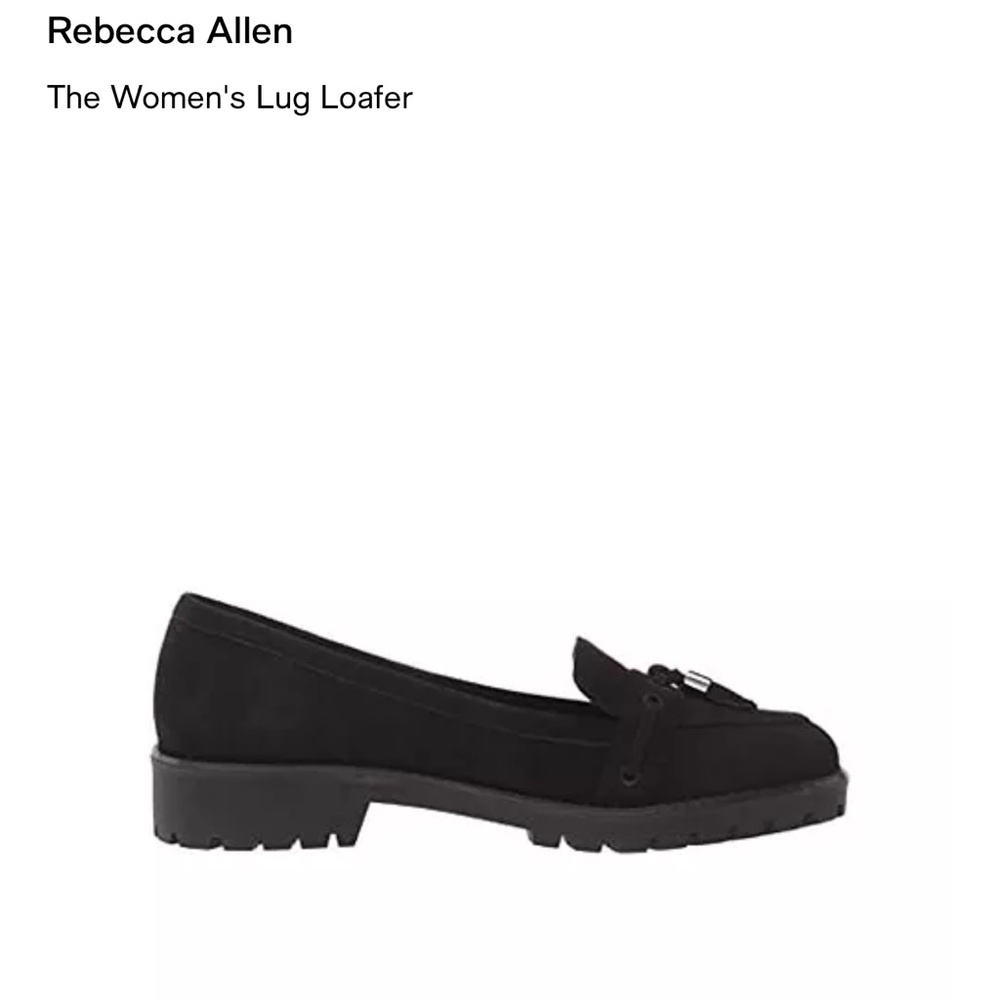 NIB (w/ dust bag) Rebecca Allen “The Lug” Black Minimalist Loafers